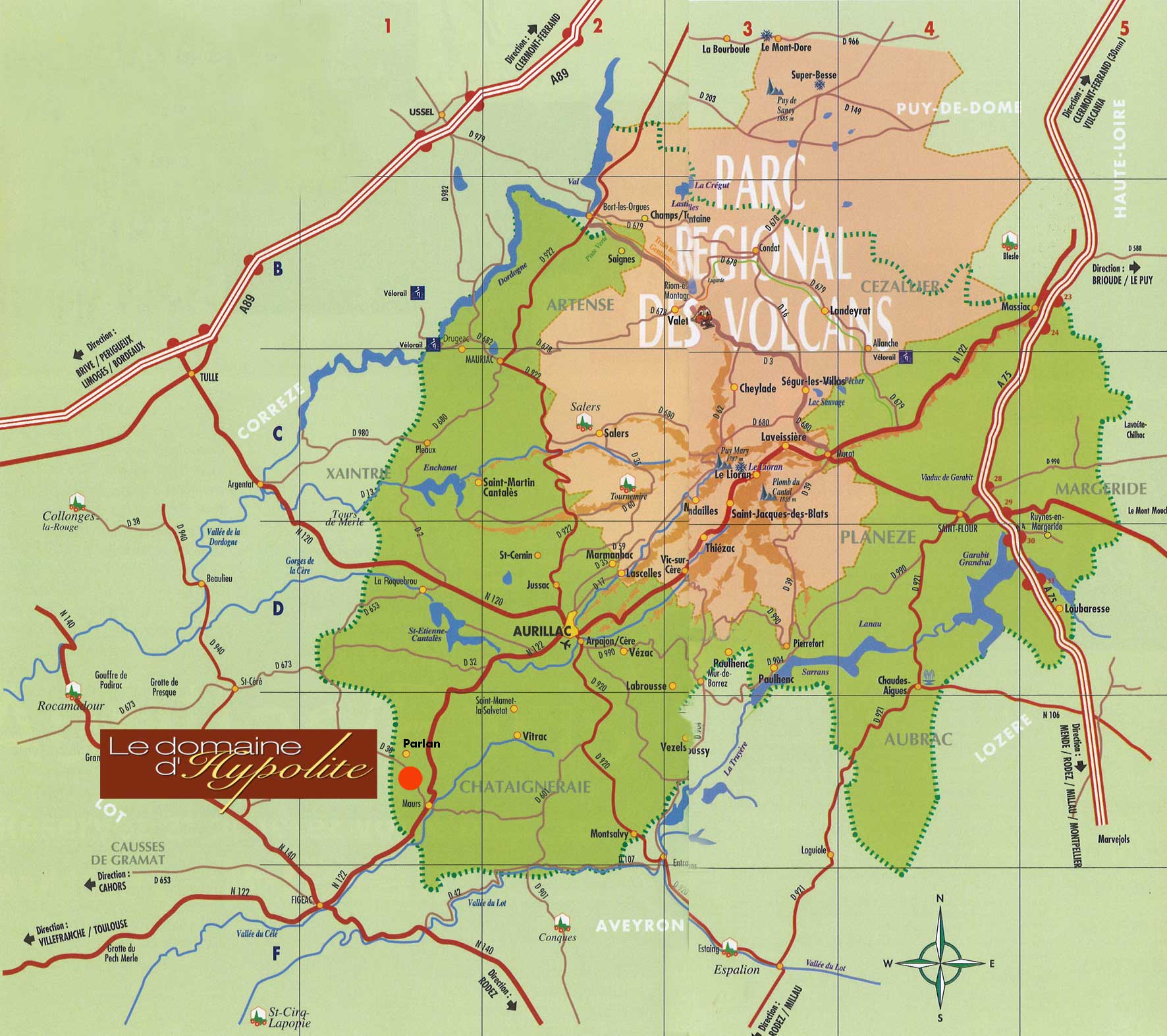 Carte des volcans d